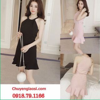 Đầm body cổ yếm đuôi cá thời trang