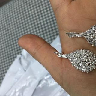 Free shipping be20000 bông tai bạc 925 đính đá - tuyệt tác