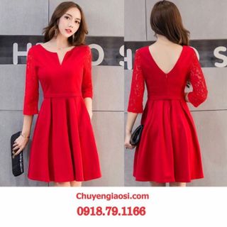 Đầm xòe tay có ren