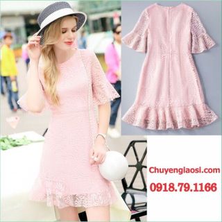 Đầm đuôi cá phối ren