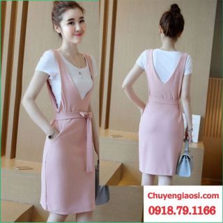 Sét bộ yếm thắt nơ thời trang
