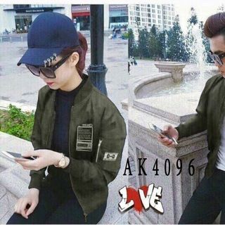 Ak-4096 áo khoác kaki đôi in chữ ugage getta