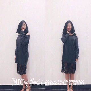 Đầm cặp chân ren