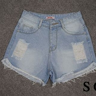 Sg53 quần short jean nữ rách