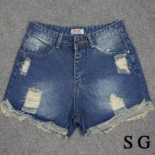 Sg53 quần short jean nữ rách