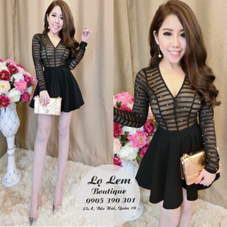 Đầm xoè lưới