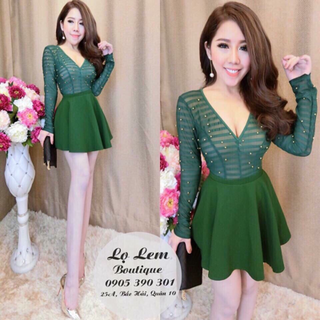 Đầm xoè lưới
