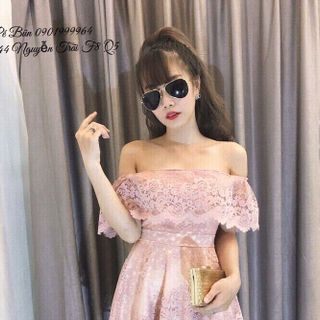 Đầm ren bẹt vai