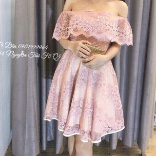 Đầm ren bẹt vai