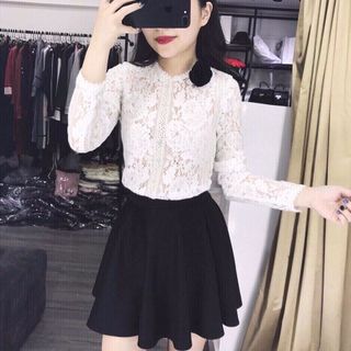 Đầm ren bẹt vai