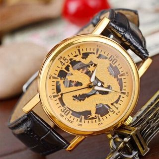 Đồng hồ rồng vàng cực đẹp
