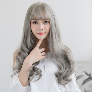Tóc giả xám khói chất tơ nhật