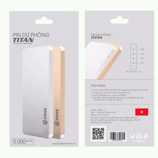 Pin sạc dự phòng titan 5000/1000mah
