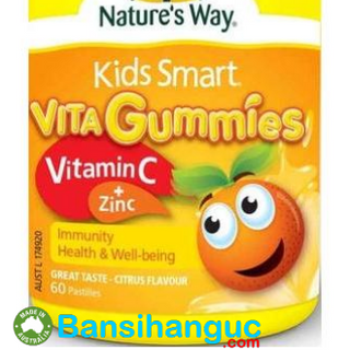 Bán sỉ nature”s way kids smart vita gummies vitamin c 60 gummies - cung cấp vitamin c và kẽm cho bé giá sỉ