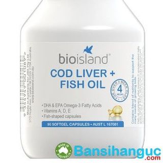 Bán sỉ dầu gan cá bio island cod liver fish oil 90 viên