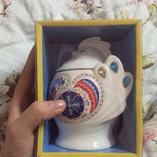 Bình sứ con gà 2017 50gr tràxanhđỏ