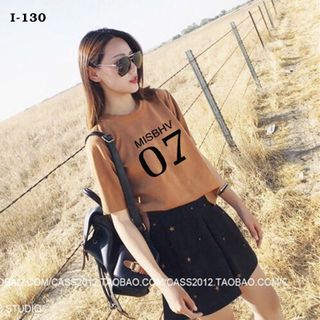 I-130 áo thun tay lỡ form rộng 07