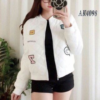 Ak4098 áo khoác phao nữ dễ thương