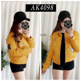 Ak4098 áo khoác phao nữ dễ thương