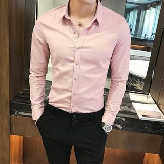 Áo sơ mi trơn nam hàn quốc