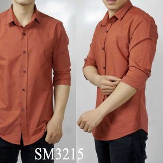 Sm3219 áo sơ mi nam tay dài trơn màu tím