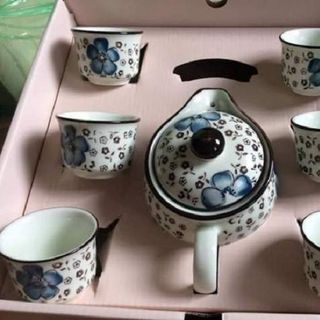 Ấm chén sứ nhật xanh