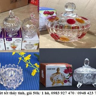 Hũ đựng mứt tết thủy tinh