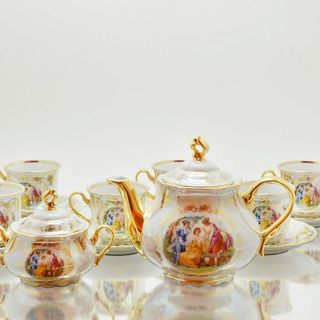Bộ trà mạ vàng