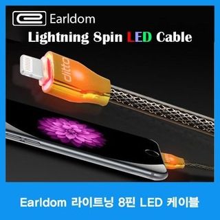 Dây sạc iphone/ipad - có đèn led báo hiệu khi sạc và sạc đầy sẽ chuyển đèn sang màu xanh - earldom et-i6 giá sỉ