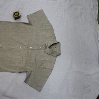 Sơ mi nam ngắn tay màu xám form ôm