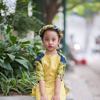 Sét áo dài mẹ và bé kèm mấn
