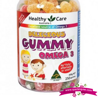 Healthy care gummy omega 3 250 gummies - kẹo dầu cá omega 3 cho bé trên 2 tuổi