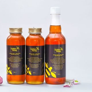 Raw golden honey - 100 pure honey - coffee flower honey - mật ong nguyên chất