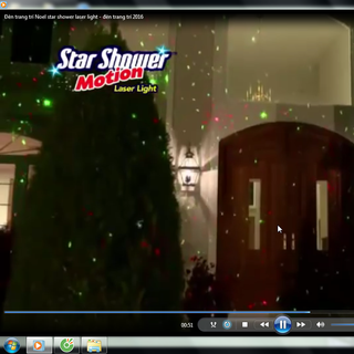 Test thử đèn trang trí laser star shower