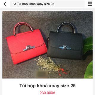 Túi hộp khoá xoay size 25