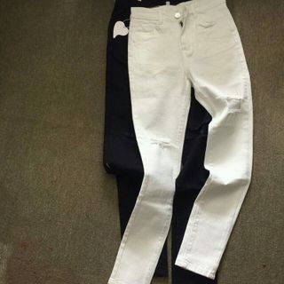 Quần kaki jean rách gói