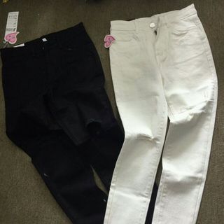 Quần kaki jean rách gói