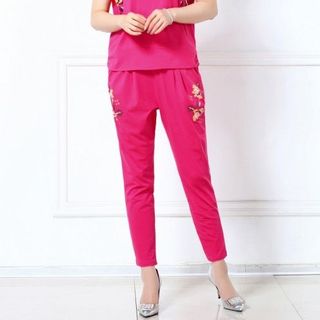 Đồ bộ hoa mùa xuân màu xanh đen