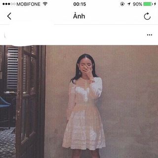 Đầm xô xòe ren tay dài