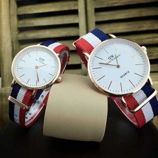 Đồng hồ daniel wellington dw dây vải sọc đỏ