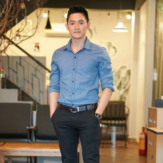 Sm3253 áo sơ mi nam tay dài màu xanh jean