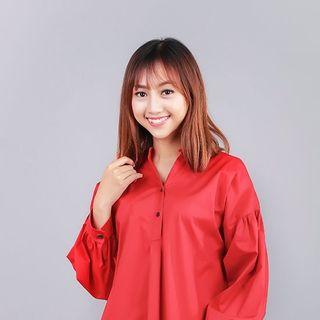 Sm2074 áo sơ mi nữ tay dài form rộng chui đầu