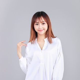 Sm2074 áo sơ mi nữ tay dài form rộng chui đầu