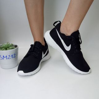 Giày thể thao nk đen móc trắng nam