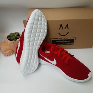 Giày thể thao nk đỏ đô móc trắng nữ