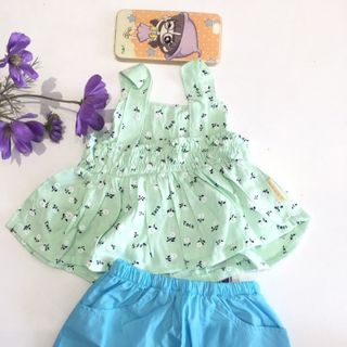 Bộ bé gái 2 nơ kiểu lưng