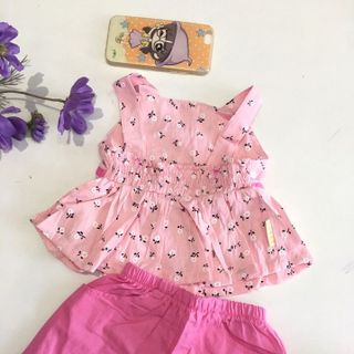 Bộ bé gái 2 nơ kiểu lưng