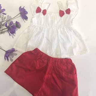 Bộ bé gái tay rớt 2 nơ