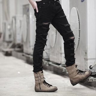 Quần jean nam rách gối
