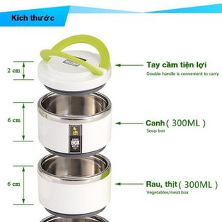 Hộp cơm giữ nhiệt 3 tầng